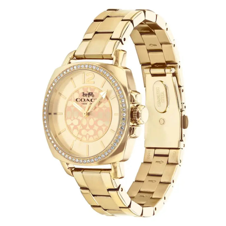 Coach Women’s Quartz Gold Stainless Steel Gold Dial 34mm Watch 14503141