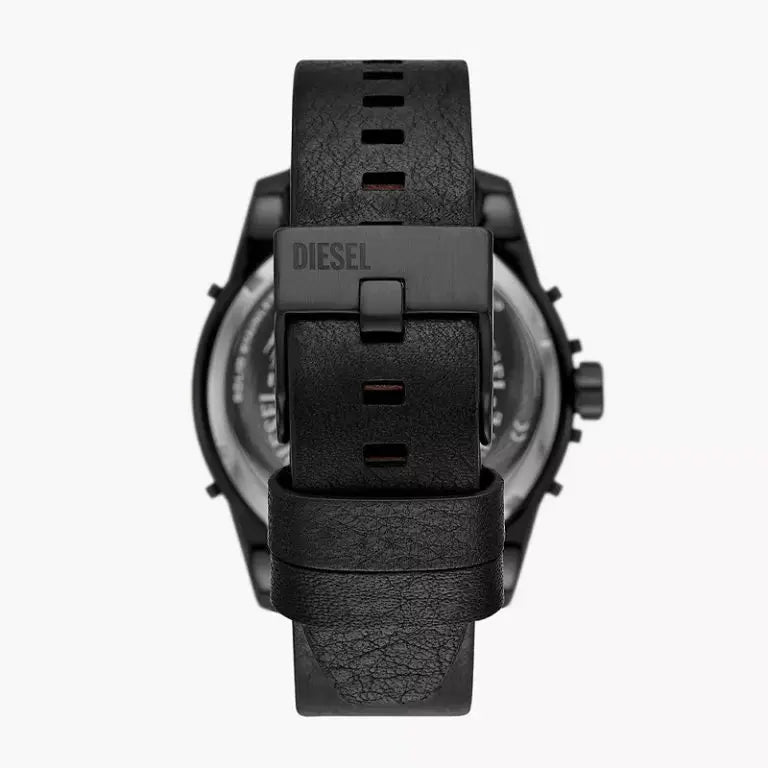 Diesel Men’s Quartz Black Leather Strap Black Dial 46mm Watch DZ1948