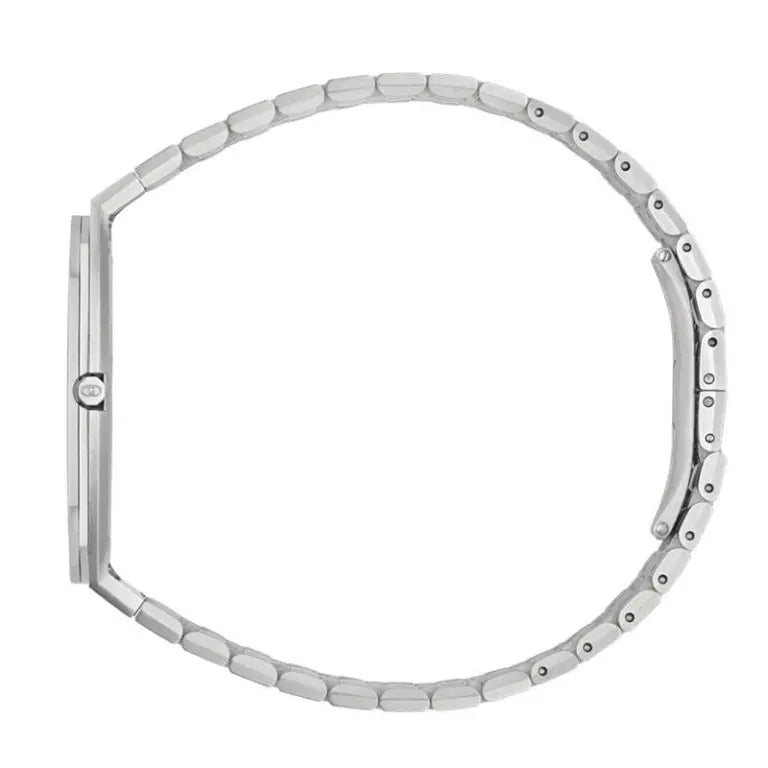 Gucci Unisex Swiss Made Quartz Silver Stainless Steel Blue Dial 38mm Watch YA163408