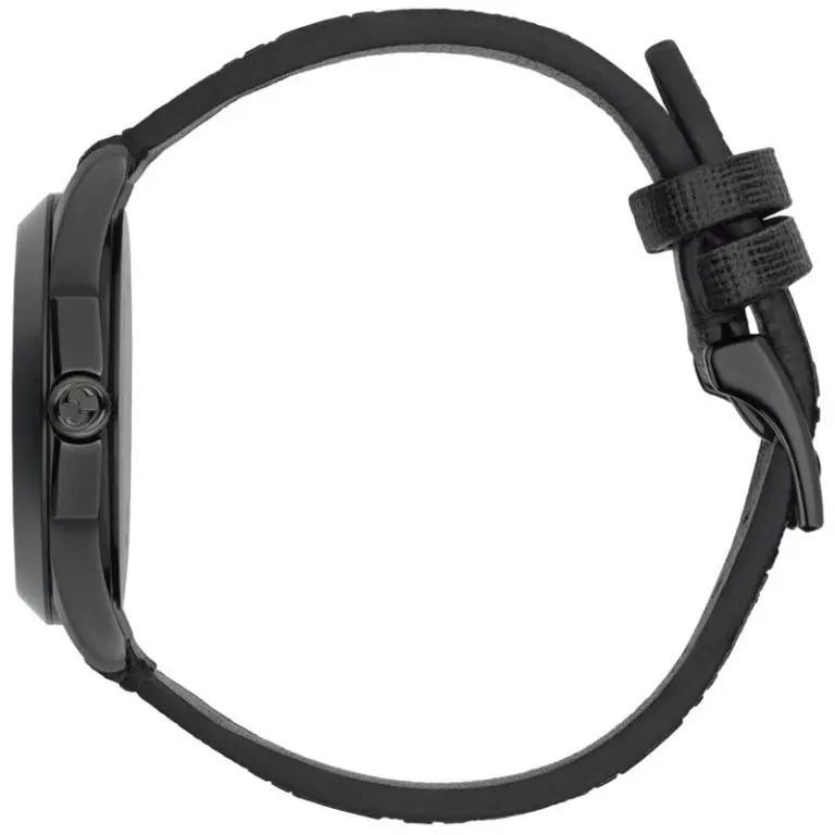 Gucci Unisex Swiss Made Quartz Black Silicone Strap Black & Yellow Dial 38mm Watch YA1264019