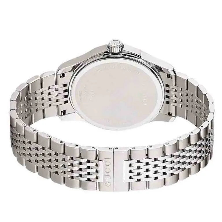 Gucci Men’s Swiss Made Quartz Stainless Steel Silver Dial 38mm Watch YA126401