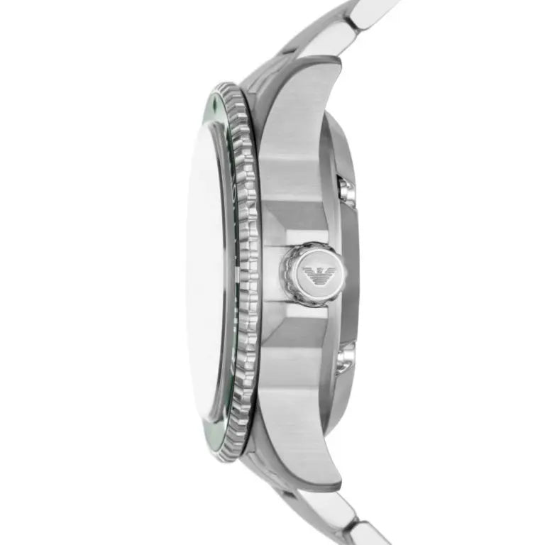 Emporio Armani Men’s Automatic Silver Stainless Steel Green Dial 42mm Watch AR60061