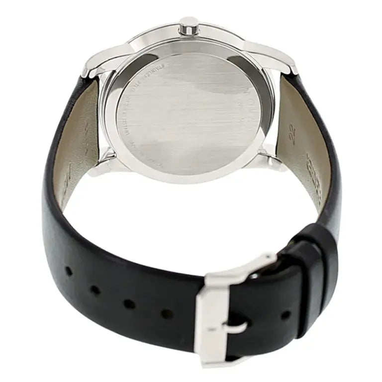 Movado Men’s Swiss Made Quartz Black Leather Strap Blue Dial 40mm Watch 0606610