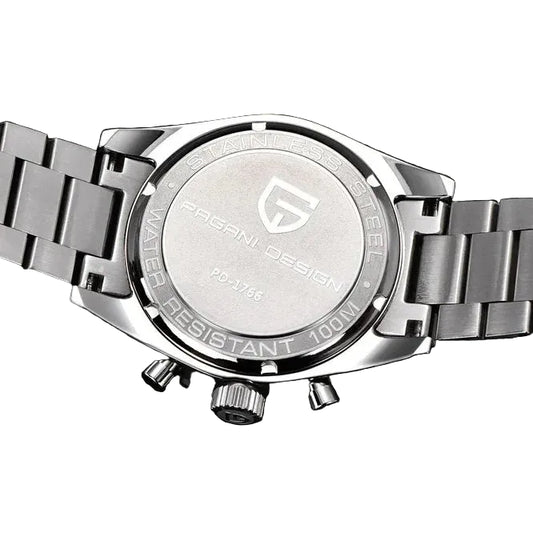 Pagani Design Stainless Steel Blue Dial Quartz Chronograph Watch for Gents - PD-1766