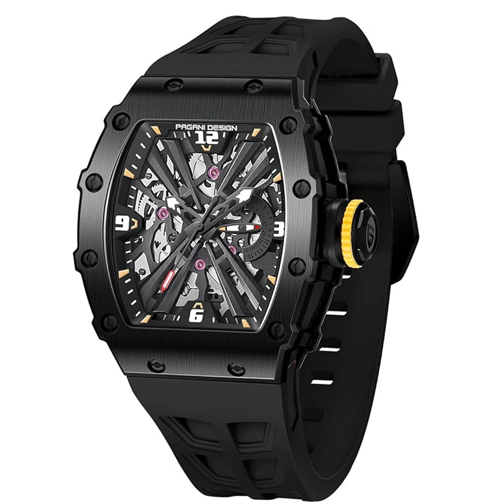 Pagani Design Stainless Steel Black Dial Quartz Watch for Gents - PD-1738