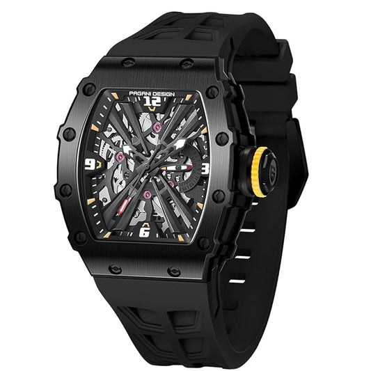 Pagani Design Stainless Steel Black Dial Quartz Watch for Gents - PD-1738