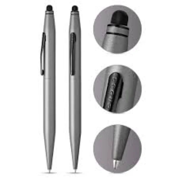 Cross Tech 2 – Titanium Gray Ballpoint Pen With Stylus - AT0652-14