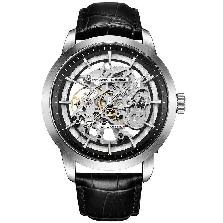 Pagani Design Stainless Steel Skeleton Dial Automatic Watch for Gents - PD-1638