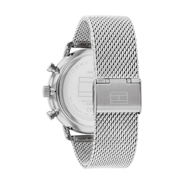 Tommy Hilfiger Silver Mesh Bracelet Green Dial Chronograph Quartz Watch for Gents - 1710567