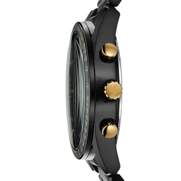 Michael Kors Accelerator Black Stainless Steel Black Dial Chronograph Quartz Watch for Gents - MK9113