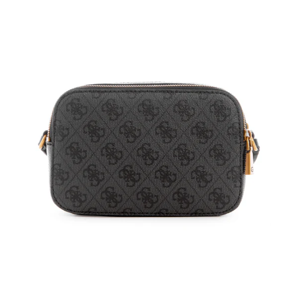 حقيبة كروسبودي من الجلد الأسود من Guess Ginevra Logo Camera