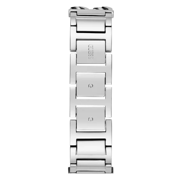 ساعة Guess MOD ID فضية اللون من الفولاذ المقاوم للصدأ، مينا أزرق، كوارتز، للنساء - GW0807L1
