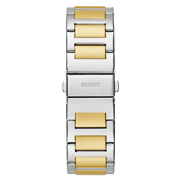 ساعة Guess ثنائية اللون من الفولاذ المقاوم للصدأ، مينا أخضر، كوارتز، للنساء - GW0631G1