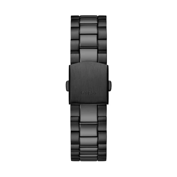 ساعة Guess Connoisseur سوداء من الفولاذ المقاوم للصدأ، مينا أسود، كوارتز للرجال - GW0265G4
