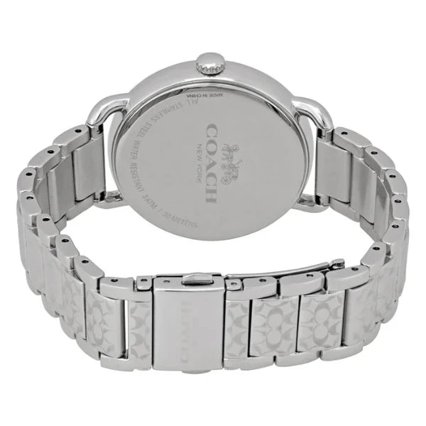 Coach Delancey Silver Stainless Steel White Dial Quartz Watch for Ladies - 14502495