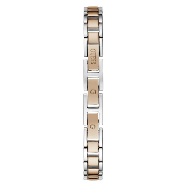 ساعة Guess Tessa ثنائية اللون من الفولاذ المقاوم للصدأ، مينا فضي، كوارتز، للنساء - GW0609L3