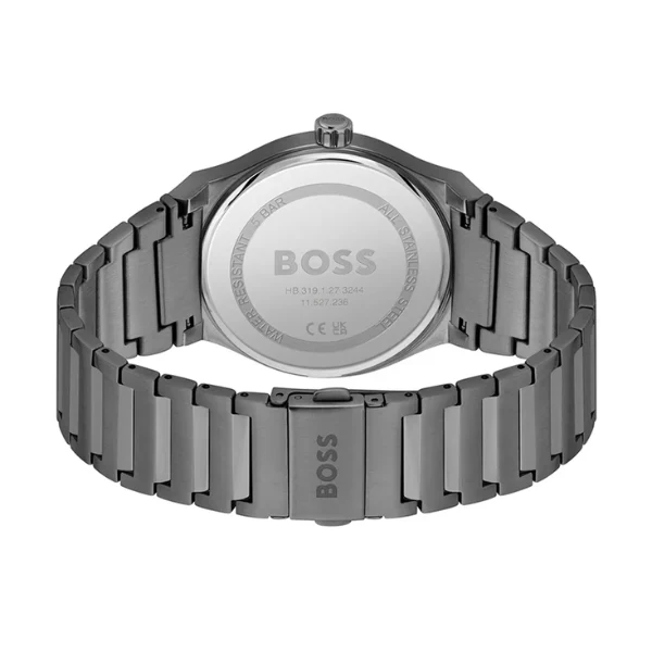 Hugo Boss Candor Grey Stainless Steel Grey Dial Quartz Watch for Gents - Boss 1514078