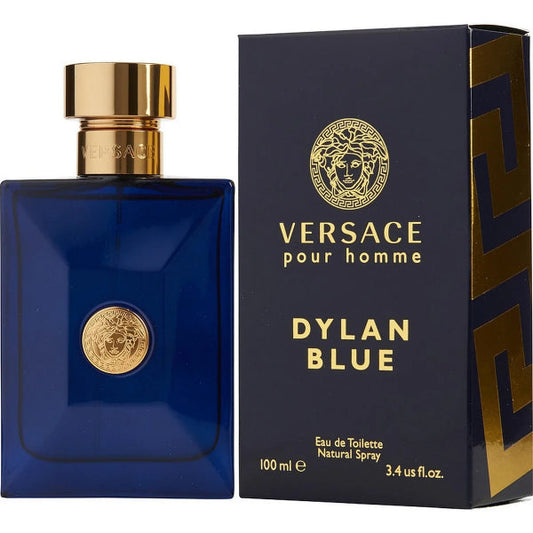 طقم عطر فرزاتشي ديلان بلو للرجال - 100 مل + 100 مل + حقيبة سفر سوداء