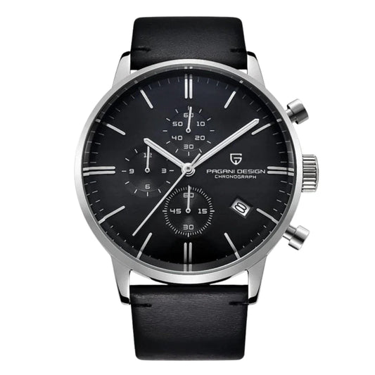 Pagani Design Stainless Steel Black Dial Chronograph Watch for Gents - PD-2720K