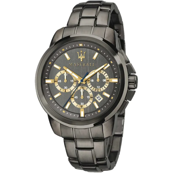 Maserati Successo Grey Stainless Steel Grey Dial Quartz Watch for Gents - R8873621007