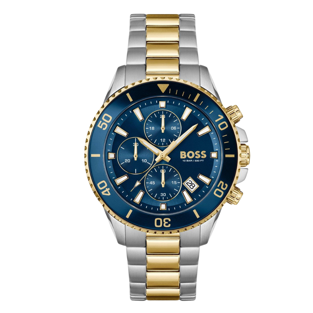 Hugo Boss Admiral Two-tone Stainless Steel Blue Dial Chronograph Quartz Watch for Gents - 1514257