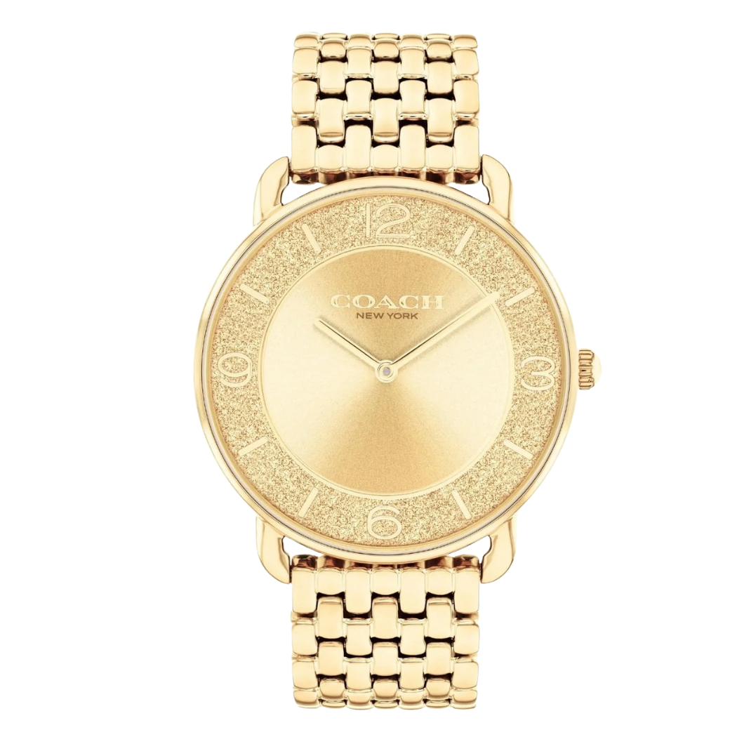 Coach Gold Stainless Steel Gold Dial Quartz Watch for Ladies - 14504374