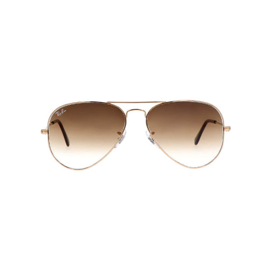 نظارات شمسية كلاسيكية كبيرة الحجم من راي بان طراز أفياتور باللونين الذهبي والأخضر المعدني – RB3025 001/51 (58-14-135)