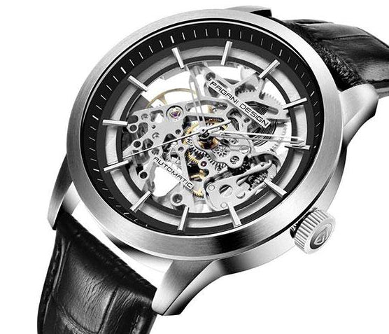 Pagani Design Stainless Steel Skeleton Dial Automatic Watch for Gents - PD-1638