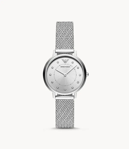 Emporio Armani Women’s Quartz Silver Stainless Steel Silver Dial 32mm Watch AR11128
