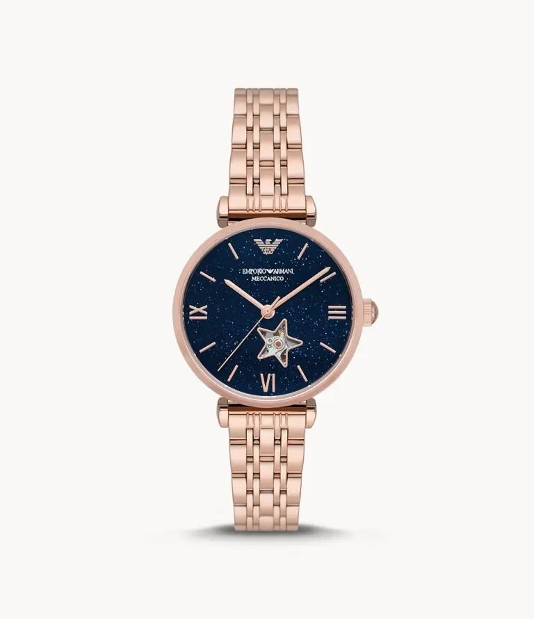 Emporio Armani Women’s Automatic Stainless Steel Blue Dial 34mm Watch AR60043