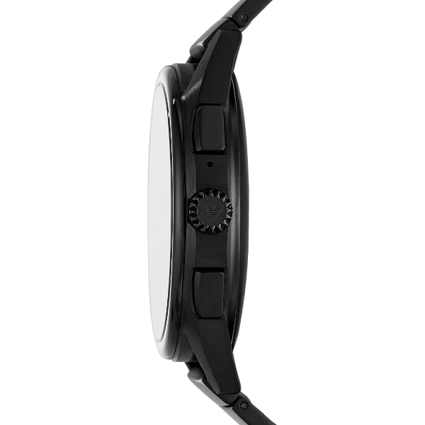 EMPORIO ARMANI Matteo Black Stainless Steel Black Dial Smartwatch for Gents - EMPORIO ARMANI ART 5007