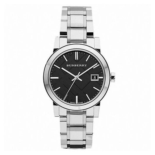 Burberry Women’s Swiss Made Stainless Steel Black Dial 34mm Watch BU9101