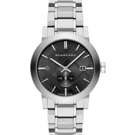 Burberry Men’s Swiss Made Stainless Steel Dark Grey Dial 42mm Watch BU9901