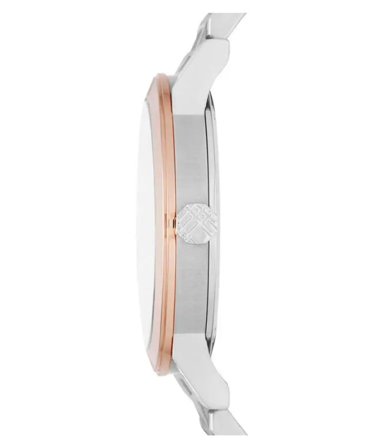 Burberry Women’s Swiss Made Two-Tone Stainless Steel Silver Dial 38mm Watch BU9006