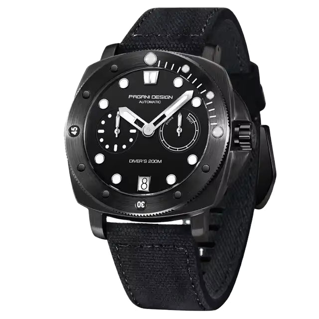 Pagani Design Black Stainless Steel Black Dial Automatic Watch for Gents - PD-1767