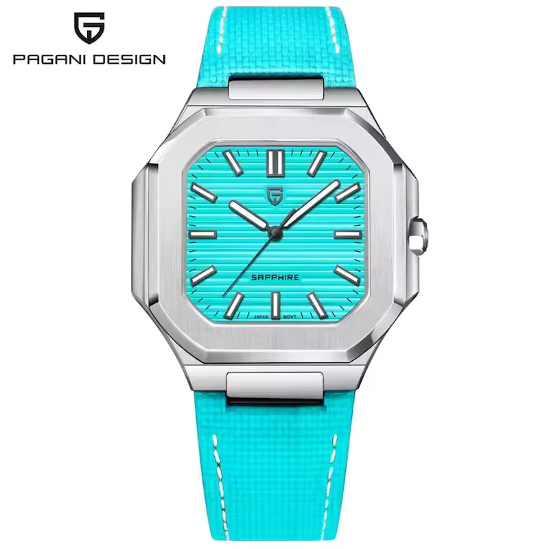 Pagani Design Stainless Steel Tiffany Blue Dial Quartz Watch for Gents - PD-YS019