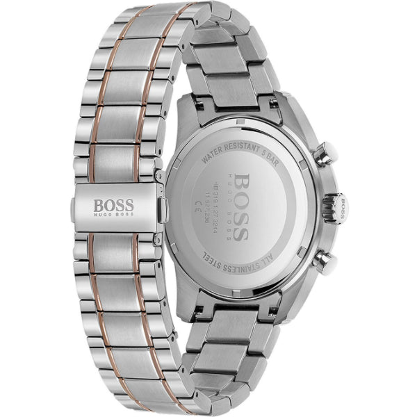 HUGO BOSS Skymaster Two-tone Stainless Steel Grey Dial Chronograph Quartz Watch for Gents - HUGO BOSS 1513789