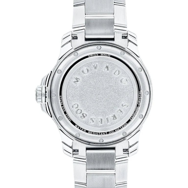 Movado Men’s Swiss Made Quartz Silver Stainless Steel Blue Dial 42mm Watch 2600151