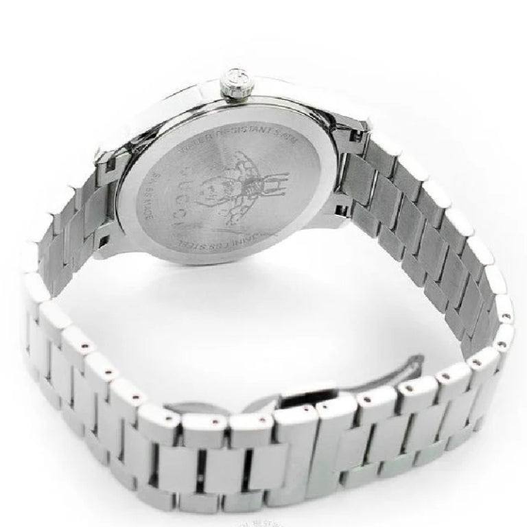 Gucci Women’s Quartz Swiss Made Silver Stainless Steel White Dial 38mm Watch YA1264028A