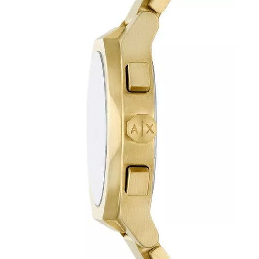 Armani Exchange Men’s Quartz Gold Stainless Steel Black Dial 42mm Watch AX4180