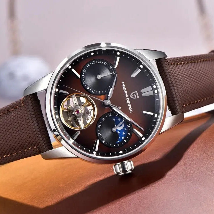 Pagani Design Rose Gold Stainless Steel Brown Dial Automatic Watch for Gents - PD-YS021