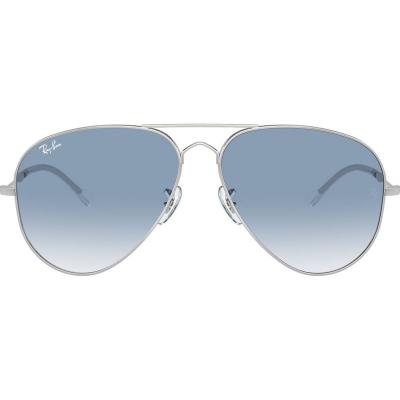 نظارات شمسية من راي بان طراز أفياتور RB3825 003/3F، إطار فضي، عدسات متدرجة من الشفاف إلى الأزرق - 62 مم