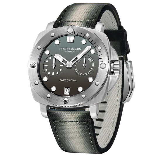 Pagani Design Stainless Steel Green/Black Sunray Dial Automatic Watch for Gents - PD-1767