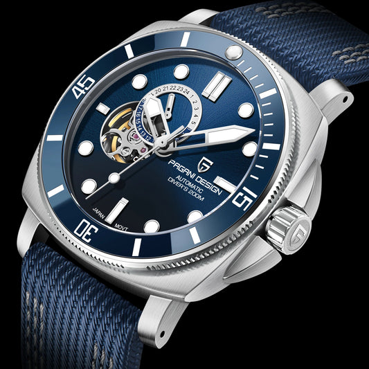 Pagani Design Stainless Steel Blue Dial Automatic Watch for Gents - PD-1736