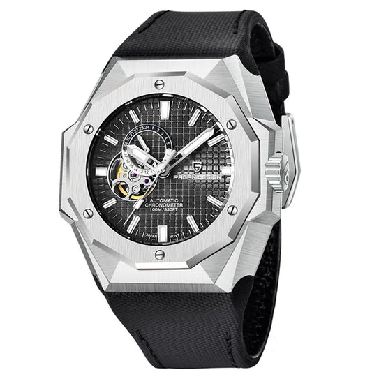 Pagani Design Stainless Steel Black Dial Automatic Watch for Gents - PD-YS010