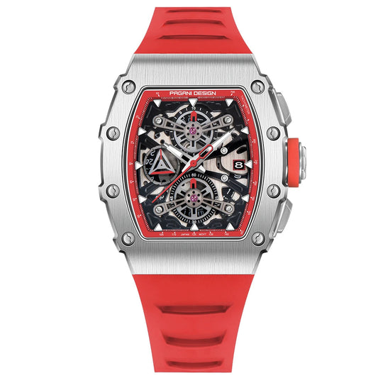 Pagani Design Stainless Steel Skeleton Dial Quartz Watch for Gents - PD-YS011