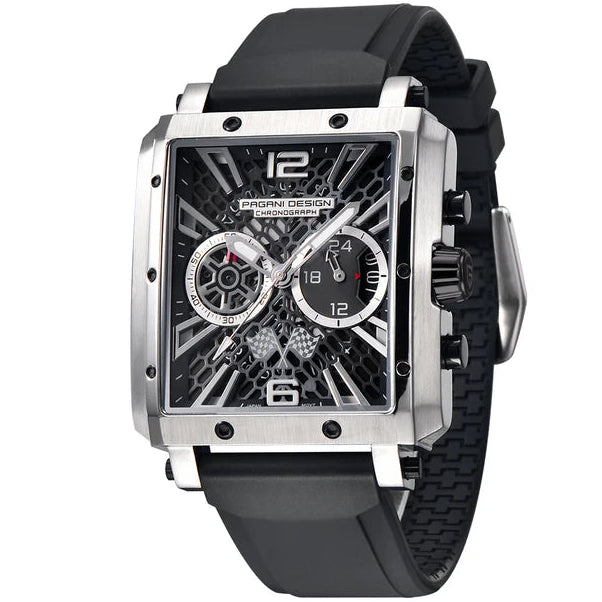 Pagani Design Stainless Steel Skeleton Dial Chronograph Watch for Gents - PD-1725