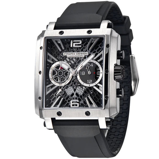 Pagani Design Stainless Steel Skeleton Dial Chronograph Watch for Gents - PD-1725