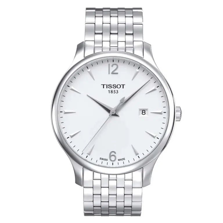 TISSOT Men’s Quartz Swiss Made Stainless Steel White Dial 42mm Watch T063.610.11.037.00