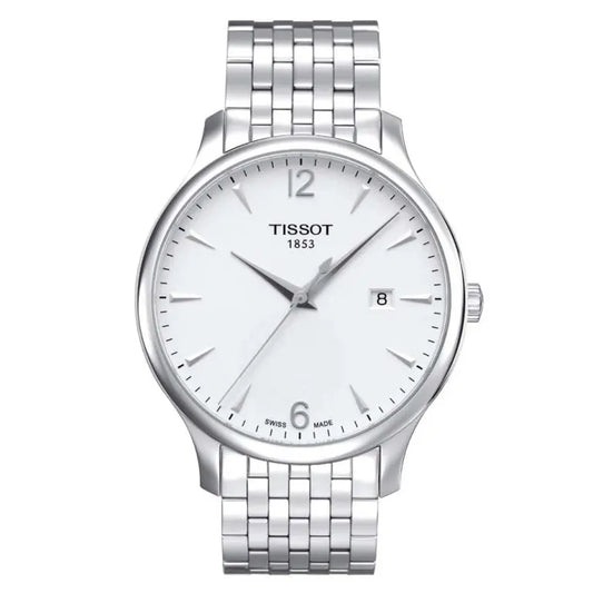 TISSOT Men’s Quartz Swiss Made Stainless Steel White Dial 42mm Watch T063.610.11.037.00
